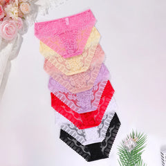 7pcs/Set Women's Floral Lace Panties