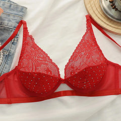 Elegant Red Lace Bra