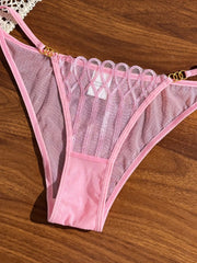 French Style Sexy Embroidered Transparent Underwear