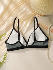 Gray Wire Free Bra