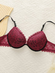 Hot selling 2 pieces of women's sexy embroidered lace lingerie