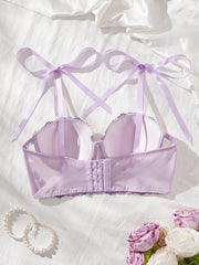 Lace Floral Embroidery Women Bra