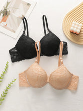 Ladies' multicolored sexy embroidered lace Bra