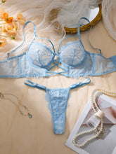 Light Blue French Style Lace Underwear