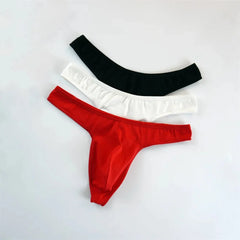 Mens Youth G String Big Pouch Plus Size Briefs Solid Color Male Bikini Underwear