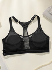 Mesh Fabric Vest-Style Bra