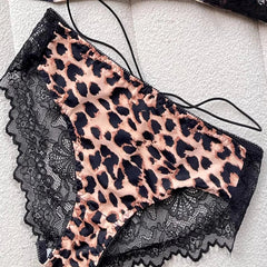 Sexy Leopard Print Lace lingerie