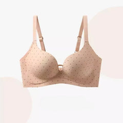 Women Sexy Polka Dot Wirefree Bra
