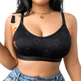 Plus Size 1XL-4XLBlack Comfortable Maternity Nursing Bra