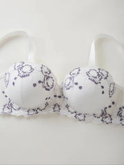 Plus Size Lace & Embroidery Women Bra
