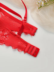 Red Lace Underwire Bra