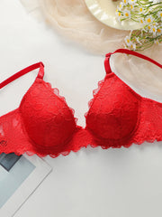 Red Lace Underwire Bra
