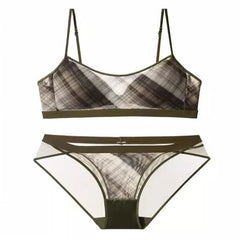 Set Reggiseno a Quadri Vintage Americano Da Donna