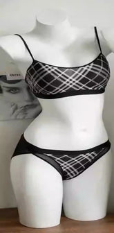 Set Reggiseno a Quadri Vintage Americano Da Donna