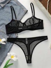 Sexy Black Mesh Bra