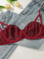 Sexy Red Lace Bra