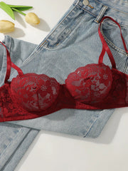 Sexy Red Lace Bra