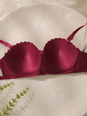 Sexy Red Underwire Push Up Bra