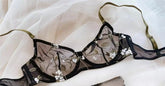 Sheer Lace Embroidery Bra