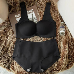 Solid Color Women's Front-Closure Push-Up Bra