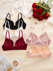 Solid Ribbed Women's Bra