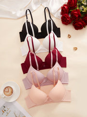 Solid Ribbed Women's Bra