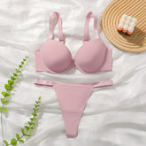 Solid color daily thick pad with steel support Bra