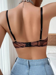 Viomisha Leopard Print Push Up Bra