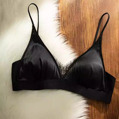 Women French Satin Lace Bra