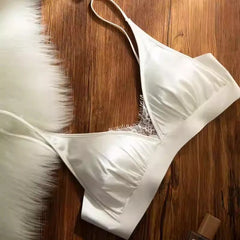 Women French Satin Lace Bra