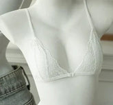 Women French Triangle Thin Cup Wire Free Bra