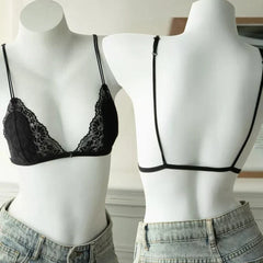 Women French Triangle Thin Cup Wire Free Bra