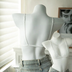 Women French Triangle Thin Cup Wire Free Bra