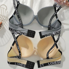Women Ribbed Push Up Bra