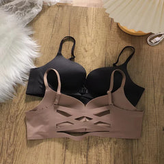 Women Sexy Front Closure Seamless Wirefree Bra