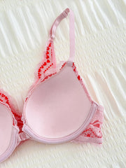 Women's Lace Front Closure Push Up Bra