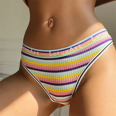 Women's Sexy Rainbow Stripped Thongs