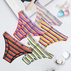 Women's Sexy Rainbow Stripped Thongs