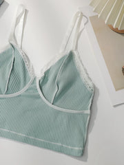 Women's Sweet Lace Trim Adjustable Strap Bra