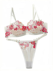 Women's Vintage Embroidered Floral lingerie