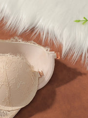 Women's front buckle lace floral Underwear
