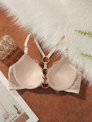 Women's front buckle lace floral Underwear