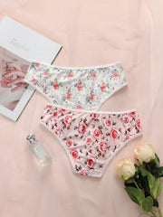 Women's sexy embroidered floral Underwear