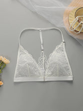 Women's sexy front button lace flower Bra