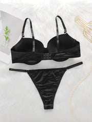 Women's sexy glossy solid color Underwear