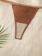 Women's sexy solid color plus size Thong
