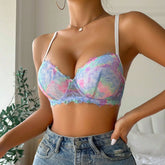 Womens Lace Push Up Underwire Bra