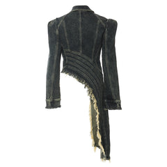 Lrregularly Cut Denim Jacket