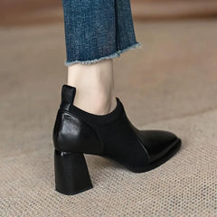 Knitted British Style Leather Shoes