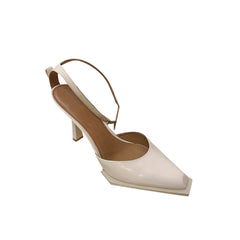 Ankle Strap Patent Leather Mid Heel Sandals